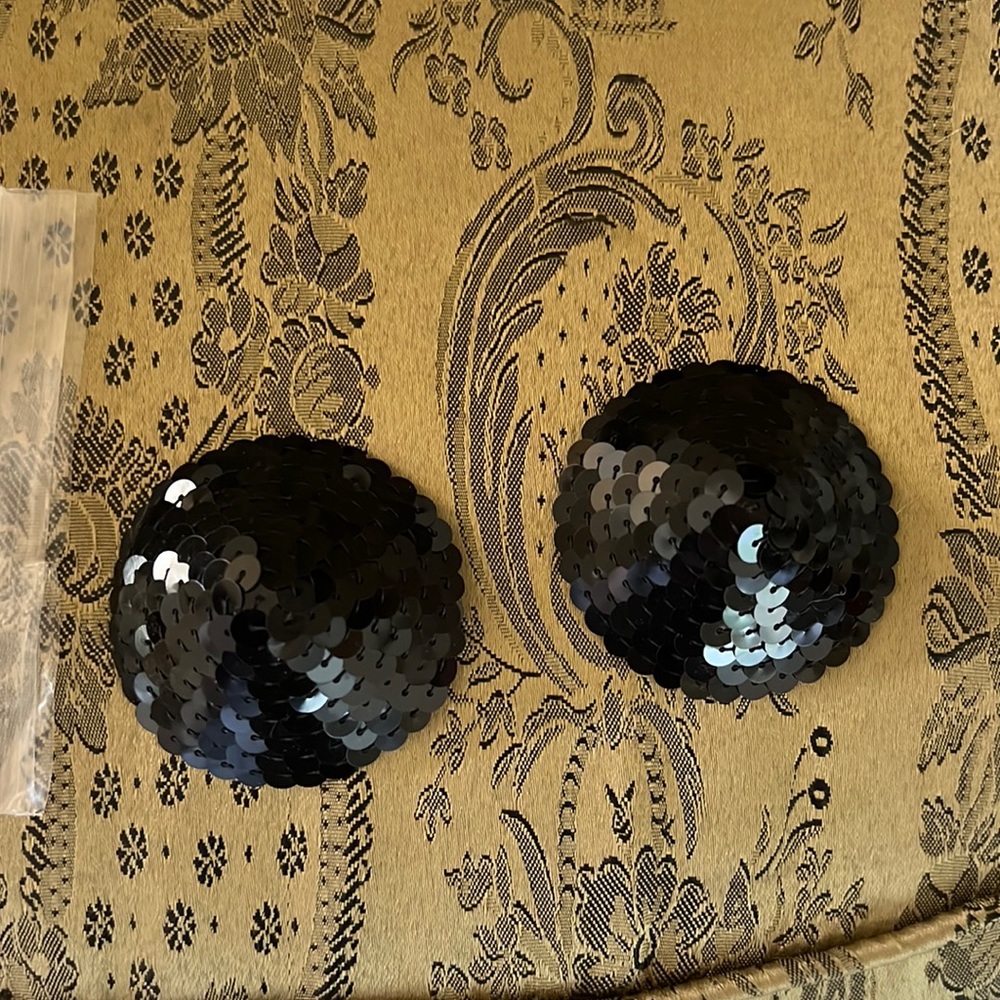 Agent Provocateur Nipple Pasties Black Sequin Brand new unused